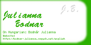julianna bodnar business card