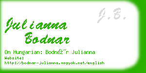 julianna bodnar business card